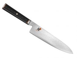 Miyabi Knives 5000DP Kaizen 8" Chefs VG10 Damascus Black Micarta 34183-203
