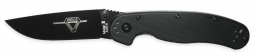 Ontario Knives RAT 2 Liner Lock 8861 Black AUS-8 Stainless Black Nylon 6