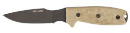 Ontario Knives RAT-3 Caper Fixed Blade Knife 8663 Carbon Steel Tan Micarta