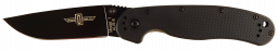 Ontario Knives RAT 1 Liner Lock 8846 Black AUS-8 Stainless Black Nylon 6