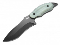 SOG Knives Kiku FX KU-2025 Black CPM-S35VN Steel Natural G-10 Fixed Blade Knife