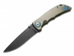 Spartan Blades Harsey Folder 3.25 SF10DMBL Titanium Damascus Steel Pocket Knife