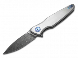 Spartan Blades Pandia Frame Lock SF16DMBL Blue Titanium Damascus Steel Knife