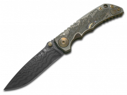 Spartan Blades Harsey Folder SF5 Grizzly Bear Titanium Stainless Damascus Knife