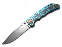 Spartan Blades Harsey Folder SF5 Blue Sea Raven Titanium MagnaCut Pocket Knife