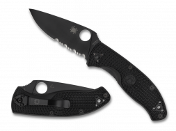 Spyderco Knives Tenacious Liner Lock C122PSBBK Black FRN Stainless Pocket Knife