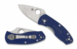 Spyderco Knives Ambitious C148PBL Blue FRN S35VN Stainless Pocket Knife