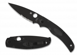 Spyderco Knives Native Chief Lightweight C244PSBBK Serrated Black BD1N Knife