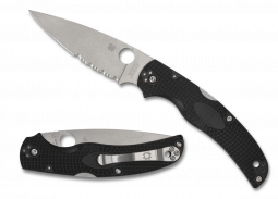 Spyderco Knives Native Chief Lightweight C244PSBK Serrated CTS-BD1N Black Knife