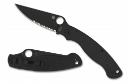 Spyderco Knives Military 2 C36GPSBK2 Part Serrated Black S30V G-10 Pocket Knife