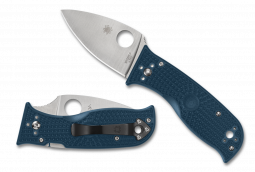 Spyderco Knives Lil Temperance 3 C69PBL3K390 Blue FRN K390 Steel Pocket Knife