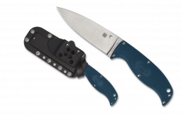 Spyderco Knives Enuff 2 Fixed Blade Knife FB31PBL2K390 K390 Steel Blue FRN