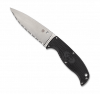 Spyderco Knives Enuff 2 Fixed Blade Knife FB31SBK2 Serrated VG-10 Stainless