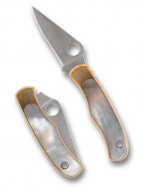 Spyderco Knives Bug C133AP Abalone Sandvik 12C27 Stainless Pocket Knife