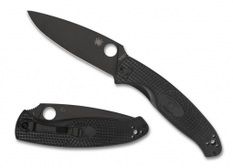 Spyderco Knives Resilience Liner Lock Black 8Cr13MoV Steel Black FRN C142PBBK