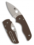 Spyderco Knives Lil' Native C230GPBN15V Brown G-10 CPM 15V Steel Pocket Knife