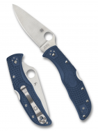Spyderco Knives Endela Lockback C243PCBL Cobalt Blue FRN CPM SPY27 Steel Knife