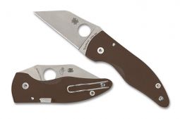 Spyderco Knives MicroJimbo C264GPBN15V Brown G-10 CPM 15V Steel Pocket Knife