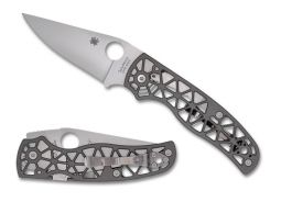 Spyderco Knives Edgerati C266ALP Gray Aluminum CPM S30V Stainless Pocket Knife