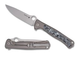 Spyderco Knives Slym R.I.L. Frame Lock C271TIP Titanium M390 Steel Pocket Knife