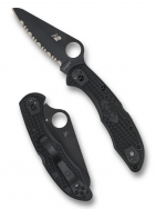 Spyderco Knives Salt 2 Lockback Black FRN Serrated H2 Stainless C88SBBK2