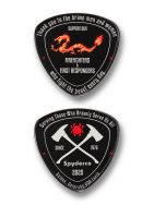 SPYDERCO Knives COINFD2025 Black & Red Firefighters Challenge Coin