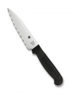 Spyderco Knives Utility Kitchen Knife Cutlery Black Serrated Stainless K05SBK