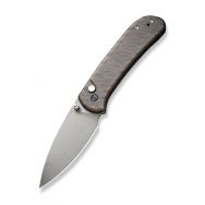 WE Knives Qubit Button Lock 22030F-4 Titanium CPM 20CV Stainless Pocket Knife