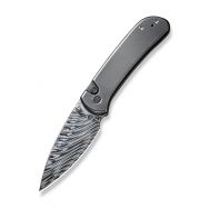 WE Knives Qubit Button Lock 22030F-DS1 Titanium Damasteel (Fafnir) Pocket Knife