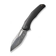 WE Knife Ignio Frame Lock WE22042B-DS1 Black Titanium Damasteel Pocket Knives