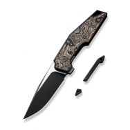 WE Knife OAO WE23001-2 FrameLock Titanium Copper Carbon Fiber 20CV Pocket Knives
