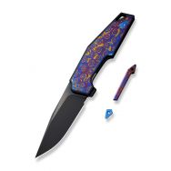 WE Knife OAO WE23001-4 Frame Lock Titanium Timascus Black CPM 20CV Pocket Knives