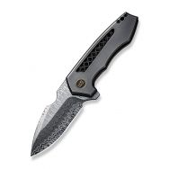 WE Knives Harpen Frame Lock 23019-DS1 Titanium Damasteel (Hugin) Pocket Knife