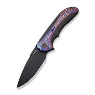 WE Knife Equivik FrameLock 23020-2 Flamed Titanium Black CPM 20CV Pocket Knives