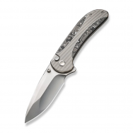 WE Knives Zizzit Button Lock WE23031-2 Foil Carbon Fiber 20CV Steel Pocket Knife