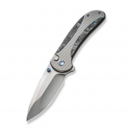WE Knives Zizzit Button Lock WE23031-3 Marble Carbon 20CV Stainless Pocket Knife