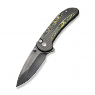 WE Knives Zizzit Button Lock WE23031-4 Toxic Storm Carbon 20CV Steel Pocket Knife