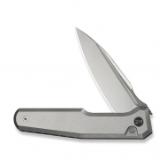 WE Knife Dressytak Button Lock 25059-2 Gray Titanium M390 Stainless Knives