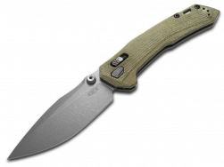 Zero Tolerance Crossbar Lock ZT 0203 Olive Canvas Micarta M390 Stainless Knife