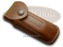 Case xx Brown Leather Hobo Pocket Knife Knives Belt Sheath 1049