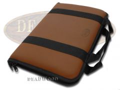 Case xx Large Brown Leather & Cotton Knife Carrying Case for Pocket Knives 1079