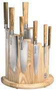 Boker Tree Brand Kitchen Cutlery Damascus 7-Piece Olive Wood 130445SET Knife Set
