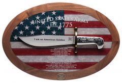Case xx U.S. Army Bowie Knife Display Set American Flag 1/175 Stainless 15009