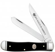Case xx Boy Scouts Trapper Knife Black Synthetic Stainless 18056 Pocket Knives