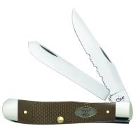 Case xx Trapper Knife Jigged Earth Brown G-10 Stainless Pocket Knives 23306
