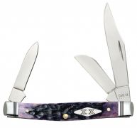 Case xx Medium Stockman Knife Jigged Purple Bone Stainless 31622 Pocket Knives