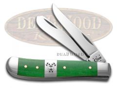 Case xx Knives Mini Trapper Christmas Bright Green Bone Candy Cane 65584
