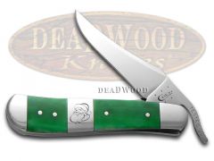Case xx Knives Russlock Christmas Bright Green Bone Santa Center Bolster 65587
