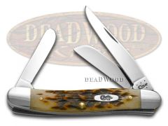 Case xx Knives Med Stockman Jigged Amber Bone 1/500 Stainless Pocket Knife 71129