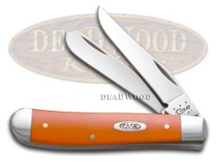 Case xx Knives Mini Trapper Smooth Orange Delrin Stainless Pocket Knife 80505